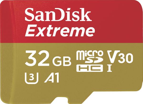 SanDisk Extreme paměťová karta microSDHC Retail 32 GB A1 Application Performance Class, v30 Video Speed Class