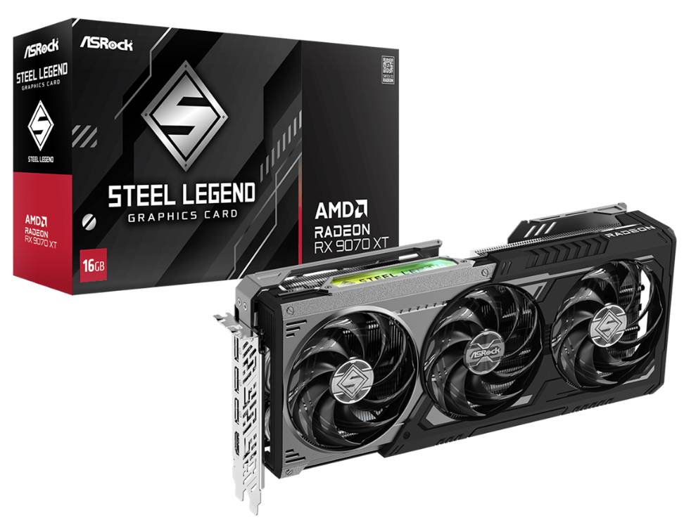 ASRock grafická karta AMD Radeon Graphics RX 9070XT Radeon RX 9070 XT 16 GB DDR RAM HDMI™, DisplayPort, PCI-Express-4