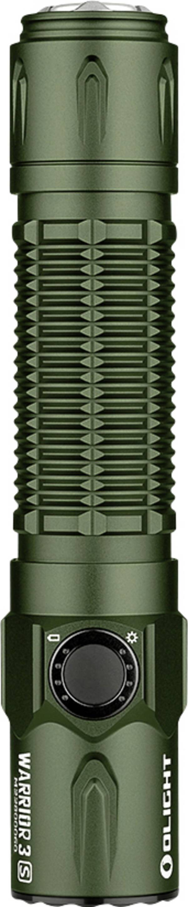 <br>  OLight<br>  Warrior 3S green<br>  12969<br>  LED<br>  kapesní svítilna<br>  IPX8 (vodotěsné), s klipem na opasek, s brašnou, s režimem stroboskopu<br>  napájeno akumulátorem<br>  2300 lm<br>  <br>  176 g<br>