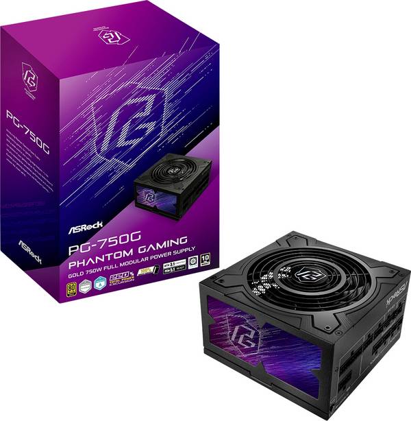 ASRock Phantom Gaming PG-750G PC síťový zdroj  750 W ATX 80 PLUS® Gold
