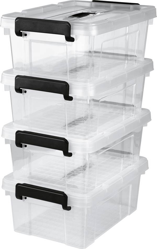 easymaxx 15016 Držák na pověšení transparentní, černá 4 ks