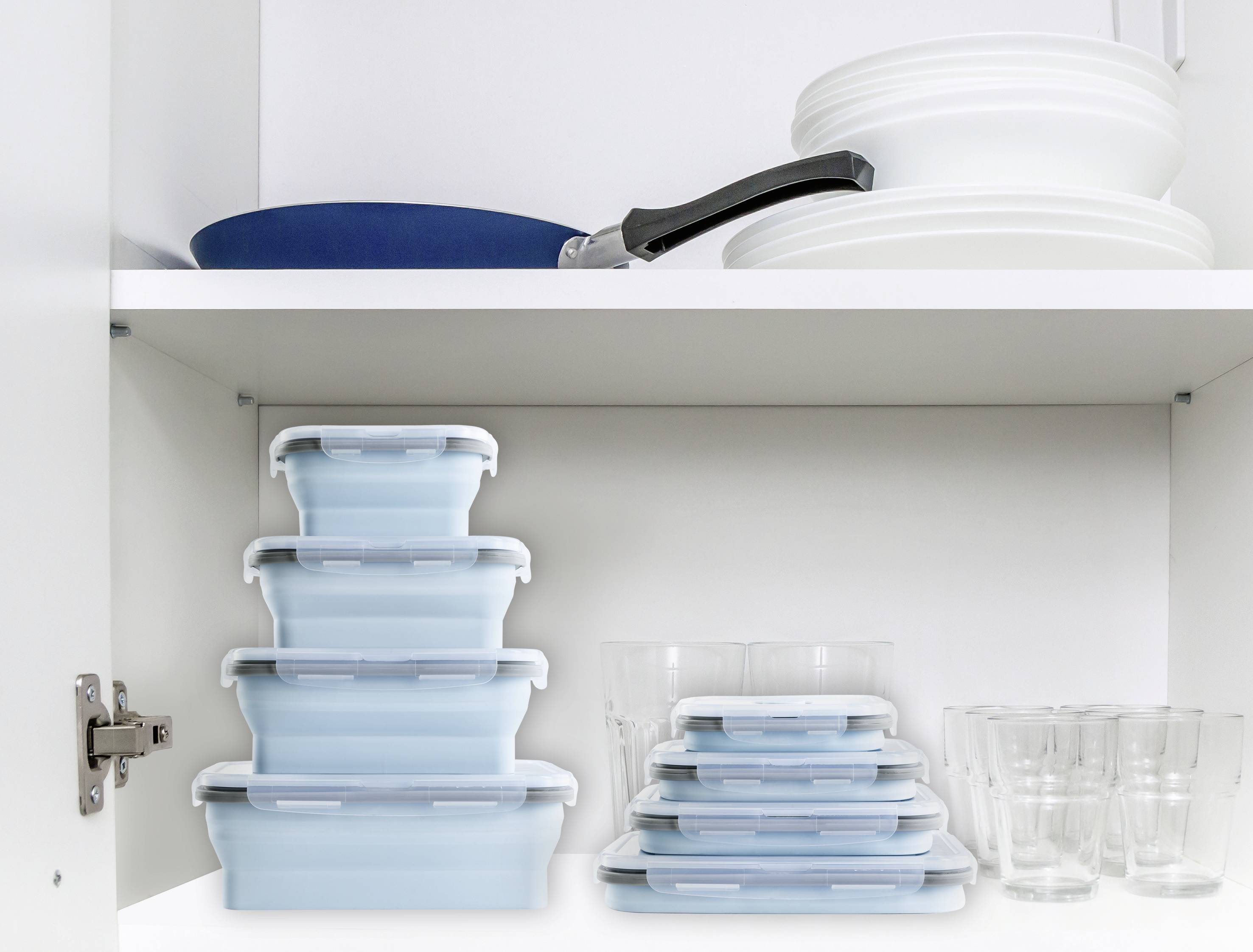 GourmetMaxx Držák na pověšení sada 4 ks silikon světle modrá 15096-8