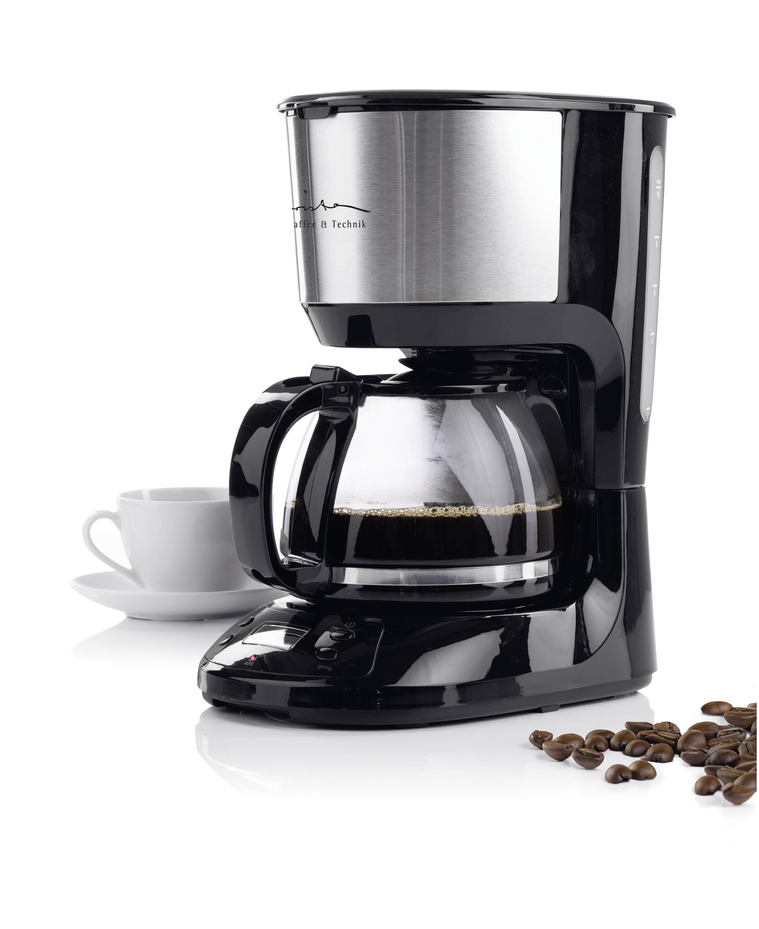 Maxxmee Barista kávovar černá, stříbrná připraví šálků najednou=10 skleněná konvice-7