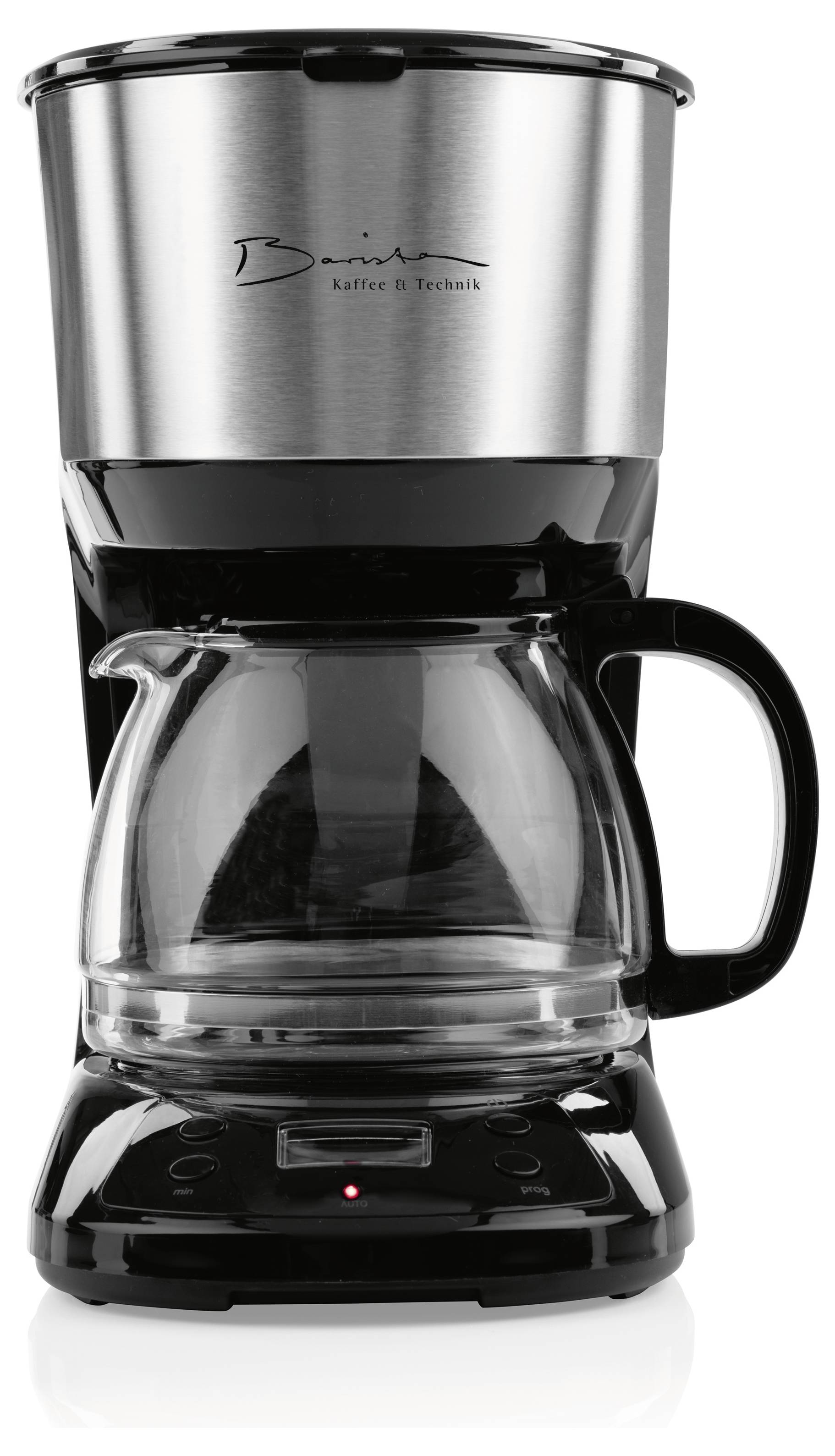 Maxxmee Barista kávovar černá, stříbrná připraví šálků najednou=10 skleněná konvice-1