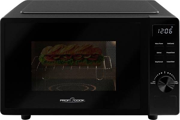 Profi Cook PC-MWG 1278 mikrovlnná trouba černá 700 W funkce časovače, funkce grilování