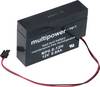 multipower MP0,8-12H 137124 olověný akumulátor 12 V 0.8 Ah olověný se skelným rounem (š x v x h) 96 x 62 x 25 mm Molex konektor bezúdržbové, nepatrné vybíjení