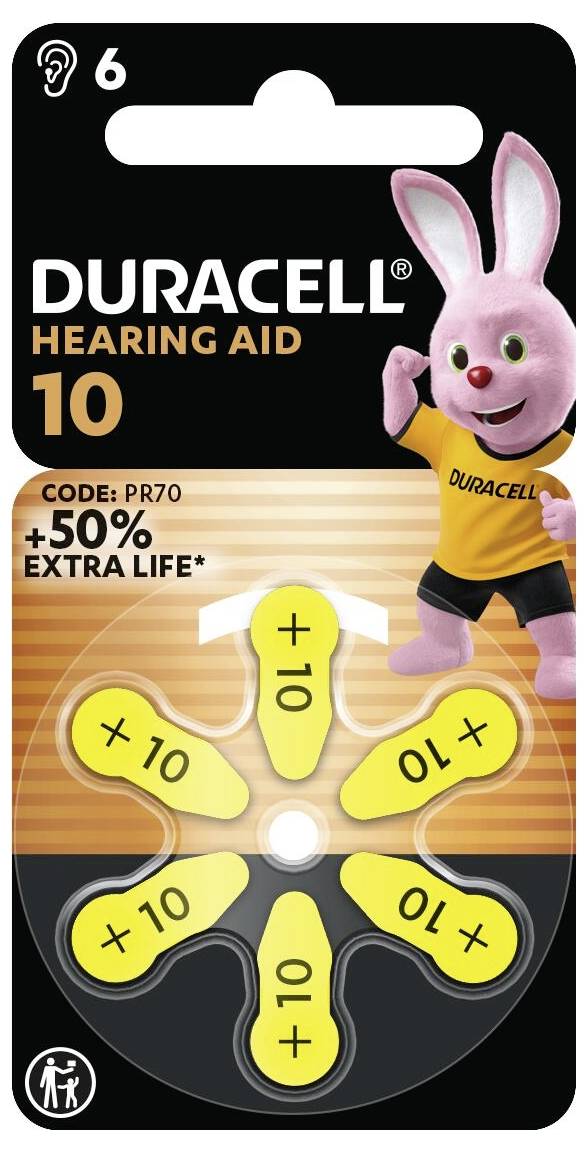 Duracell Baterie do naslouchátek ZA 10 1.45 V 6 ks 100 mAh zinko-vzduchová-0