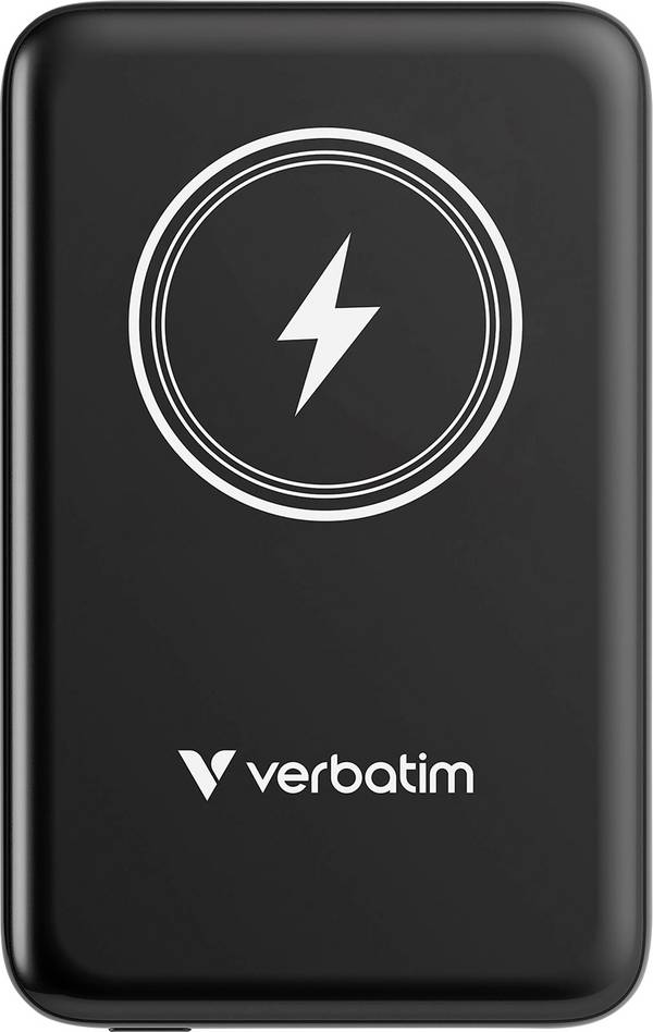 Verbatim Charge 'n' Go Magnetic Wireless powerbanka Li-Pol, 10000 mAh, Rychlé nabíjení, Quick Charge 3.0, Power Delivery 3.0, Adaptivní rychlé nabíjení, USB-C®, černá