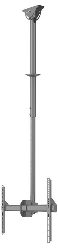 Stropní držák na televizor s nastavitelnou délkou a výkyvným mechanismem pro flexibilní umístění.