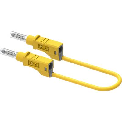 Electro PJP 2212/600V-CD1-25J měřicí kabel banánková zástrčka 4 mm banánková zástrčka 4 mm 25 cm žlutá 1 ks-0