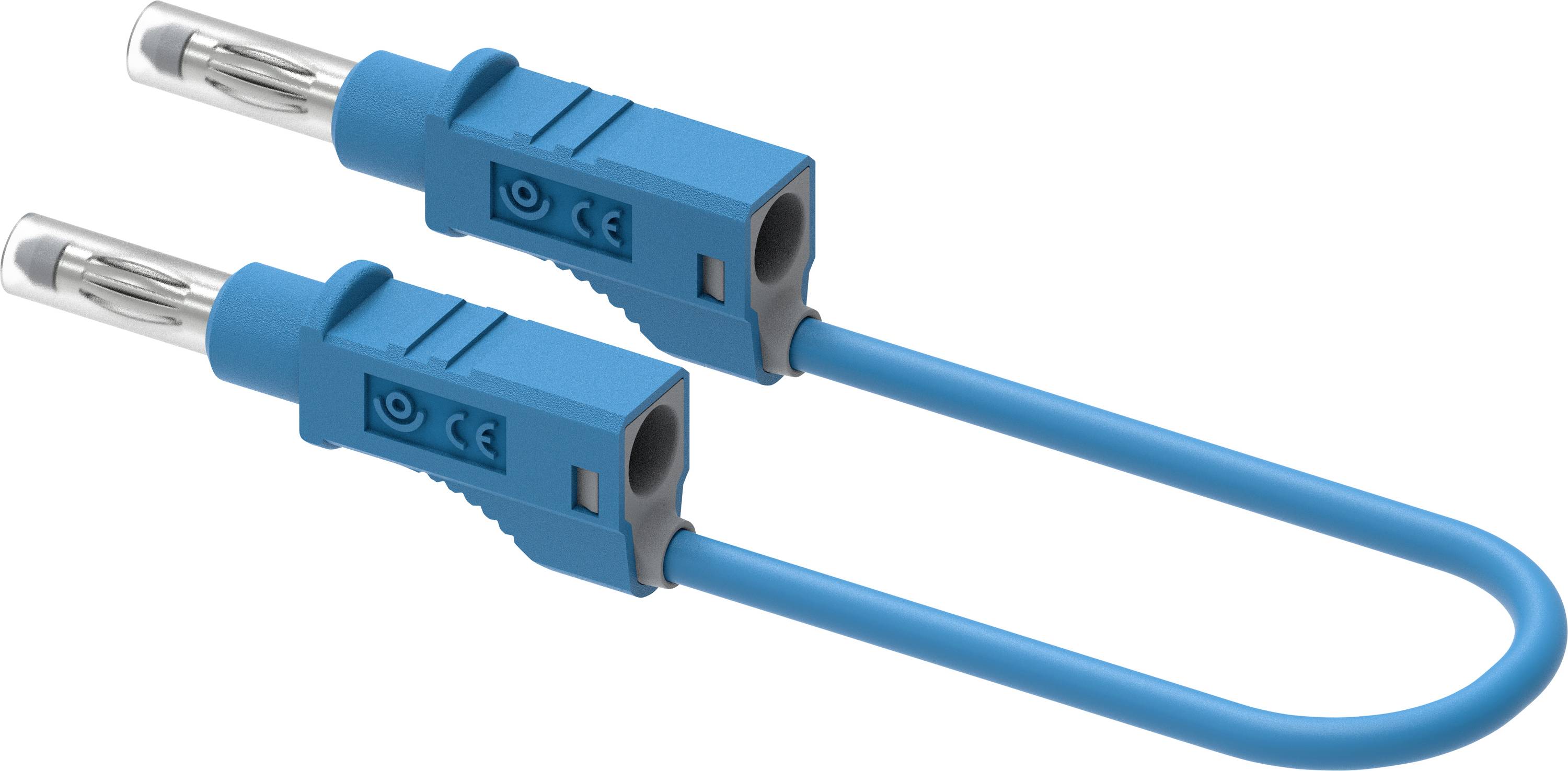 Electro PJP 2210/600V-CD1-25BL měřicí kabel zásuvkový konektor 4 mm 25 cm modrá 1 ks-0