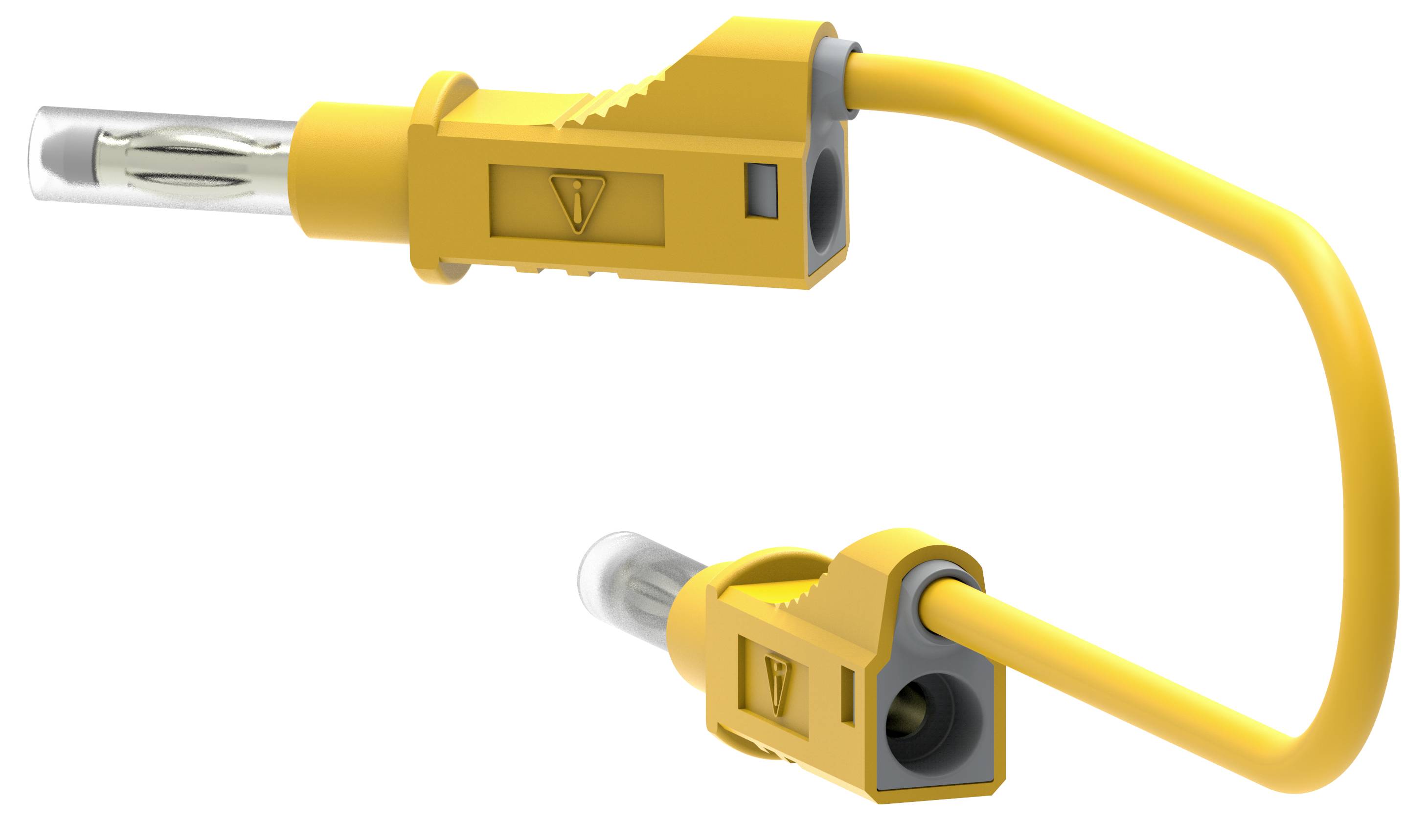 Electro PJP 2210/600V-CD1-25J měřicí kabel zásuvkový konektor 4 mm 25 cm žlutá 1 ks-2