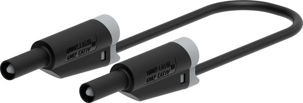 Electro PJP 2711-IEC-CD1-100N měřicí kabel banánková zástrčka 4 mm   1 m černá 1 ks