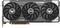 Grafická karta ASUS TUF Gaming se třemi ventilátory, černým tělem a stříbrnými akcenty.