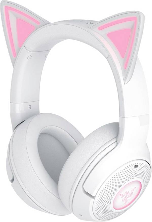 RAZER Kraken Kitty V2  Headset uzavřená (Over Ear) Bez kabelu, Bluetooth® stereo bílá Redukce šumu mikrofonu headset Gaming