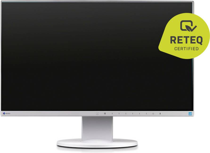 Počítačový monitor s logem 'RETEQ CERTIFIED' v pravém horním rohu. Monitor má jednoduchý bílý rámeček.