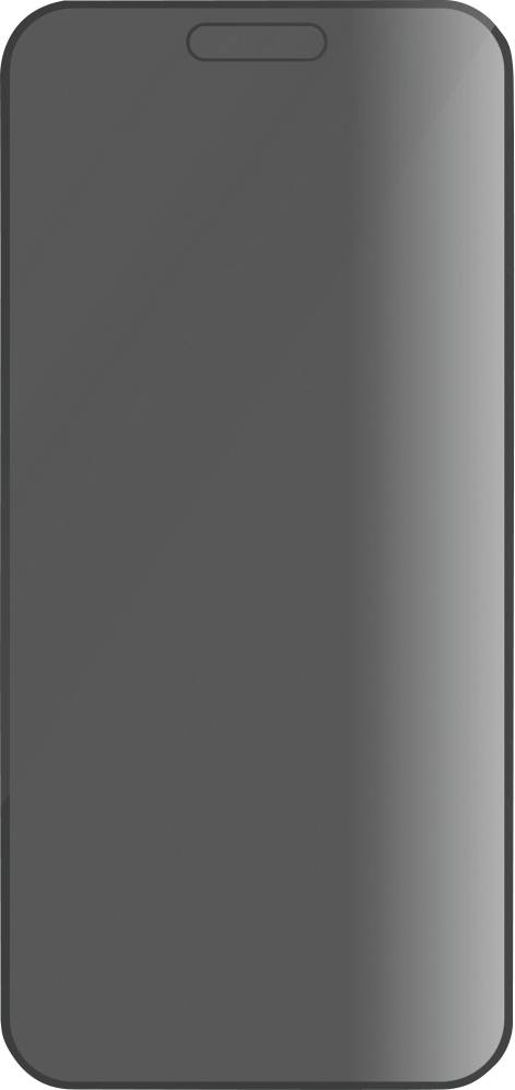 Smartphone s vypnutým displejem, pohled zepředu.