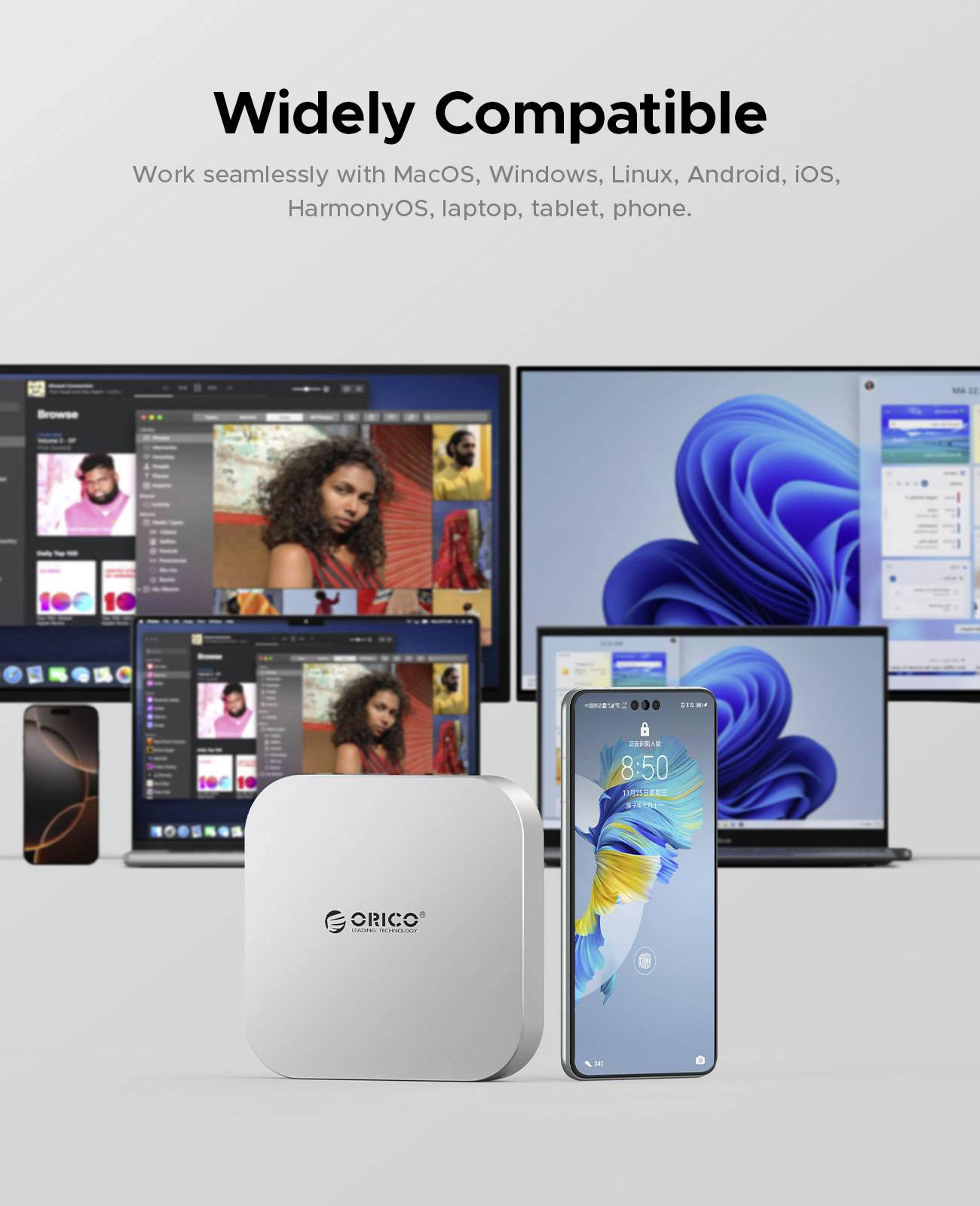 ORICO USB-C® dokovací stanice MiniLink M49P Vhodné pro značky (dokovací stanice pro notebook): Apple Rozšiřující patice -10