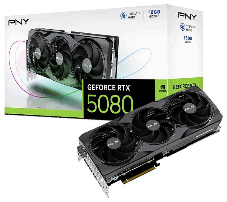 PNY grafická karta Nvidia GeForce RTX 5080 GeForce RTX 5080 16 GB GDDR7 RAM NVIDIA G-Sync-8