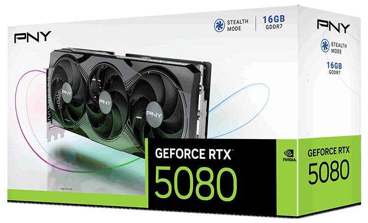 PNY grafická karta Nvidia GeForce RTX 5080 GeForce RTX 5080 16 GB GDDR7 RAM NVIDIA G-Sync-9