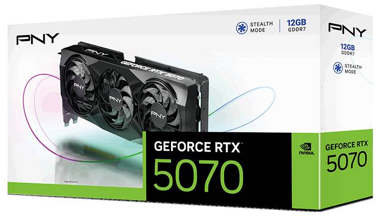PNY grafická karta Nvidia GeForce RTX 5070 GeForce RTX 5070 12 GB GDDR7 RAM PCIe x16 DisplayPort-8