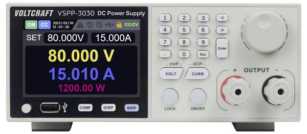 VOLTCRAFT VSPP-3030 laboratorní zdroj 19", nastavitelný, 0 - 300 V/DC, 0 - 15 A, 3000 W, USB, RS-485, LAN, lze programovat, lze dálkově ovládat, výstup 1 x, VC-17068700
