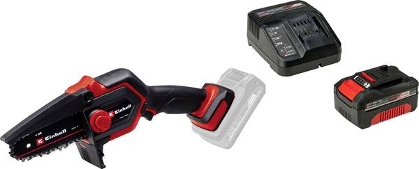 Einhell GE-PS 18/15 Li BL-Solo Power X-Change + Power X-Change PXC Starter Kit 18V 4Ah akumulátor Aku řetězová pila  + akumulátor, vč. nabíječky   délka čepele 158 mm