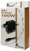 Inter-Tech PD-2100 USB nabíječka, USB Power Delivery (USB-PD) , Rychlonabíječka, 100 W, Power Delivery 3.0, černá
