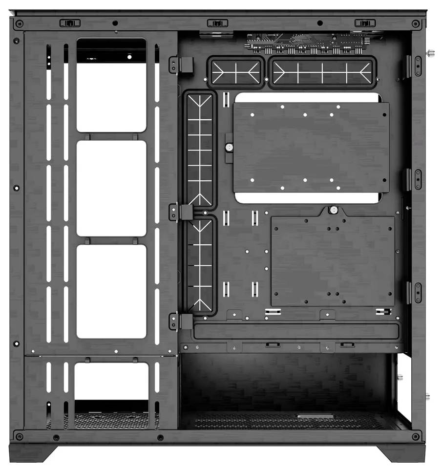 Xilence Gleam midi tower PC skříň černá boční okno-7