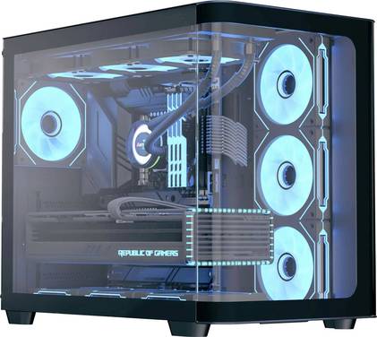 AeroCool P500C-G-BK-V1 midi tower PC skříň  černá, bílá