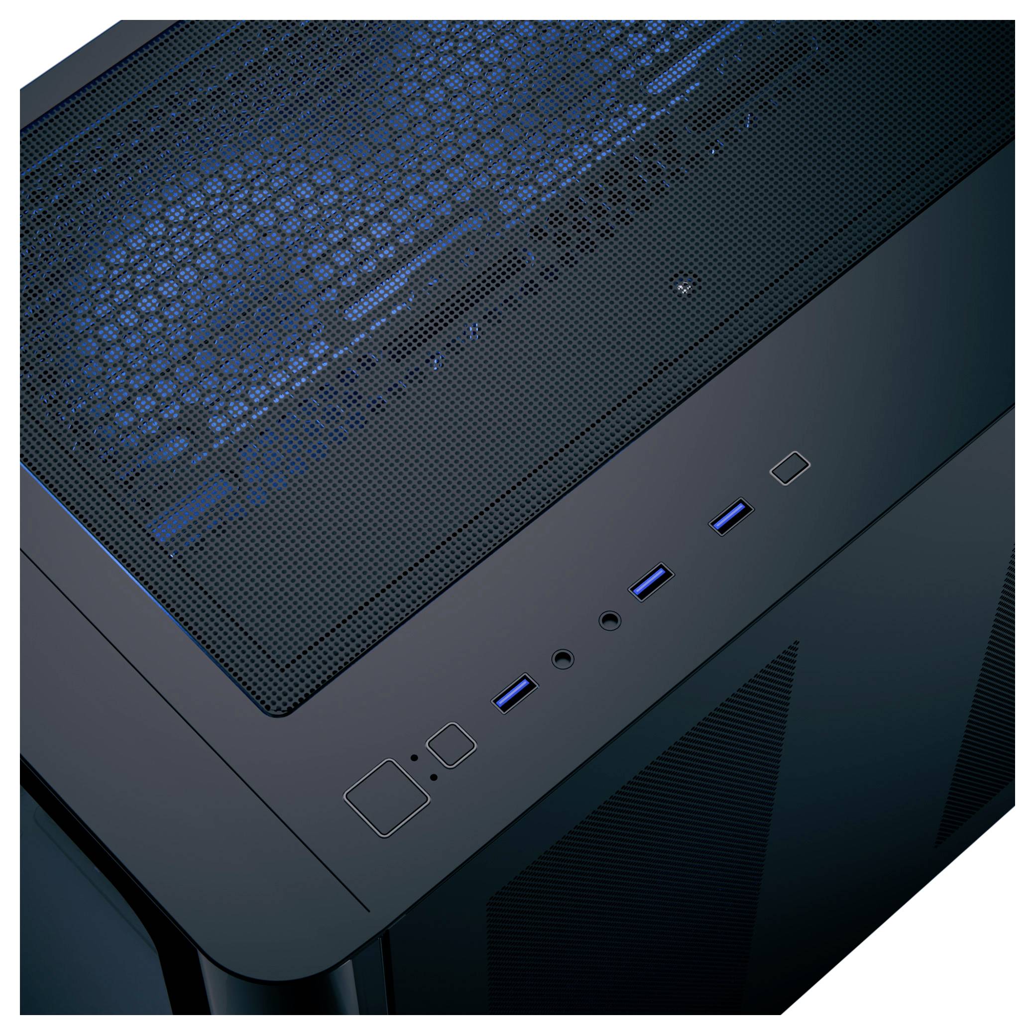 AeroCool P500C-G-BK-V1 midi tower PC skříň černá, bílá-3