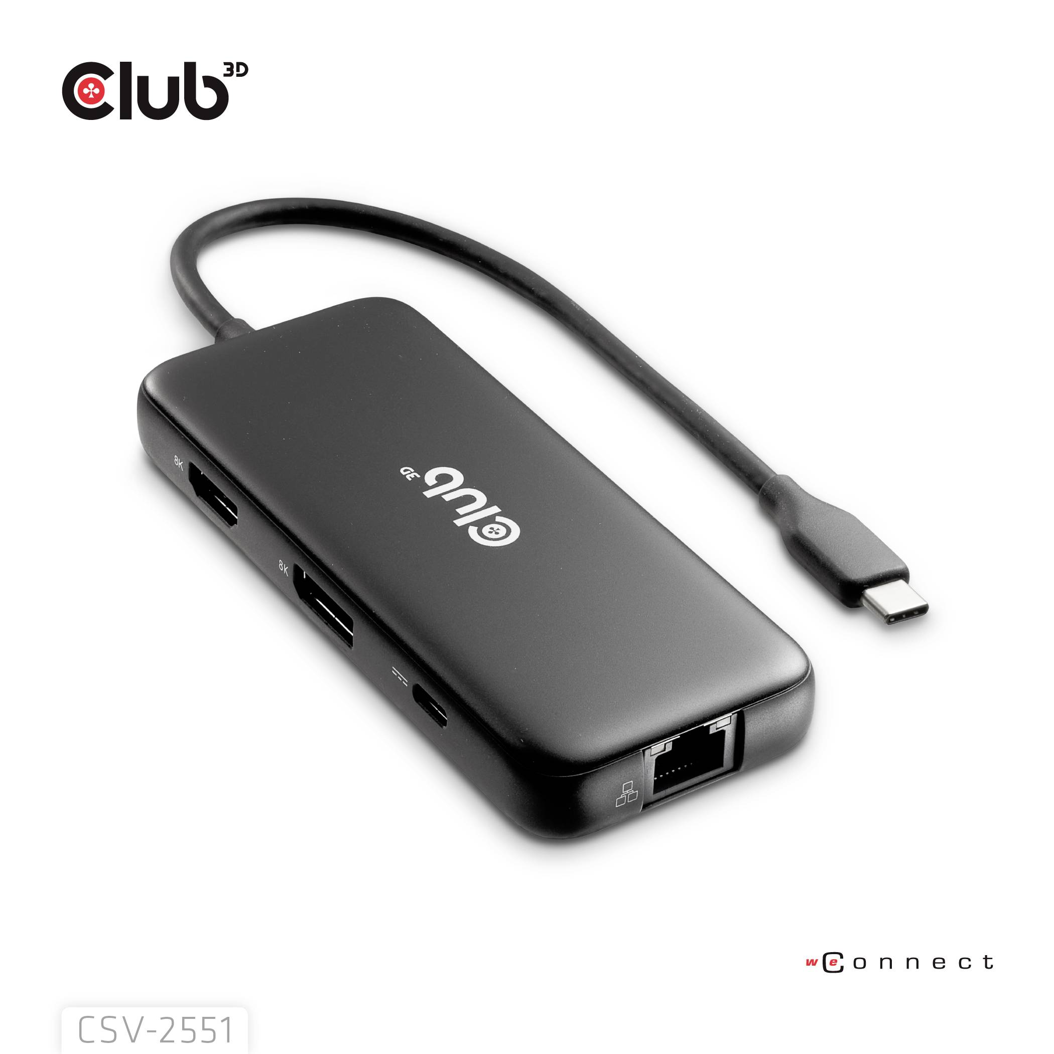 club3D USB-C® dokovací stanice CSV-2551-4