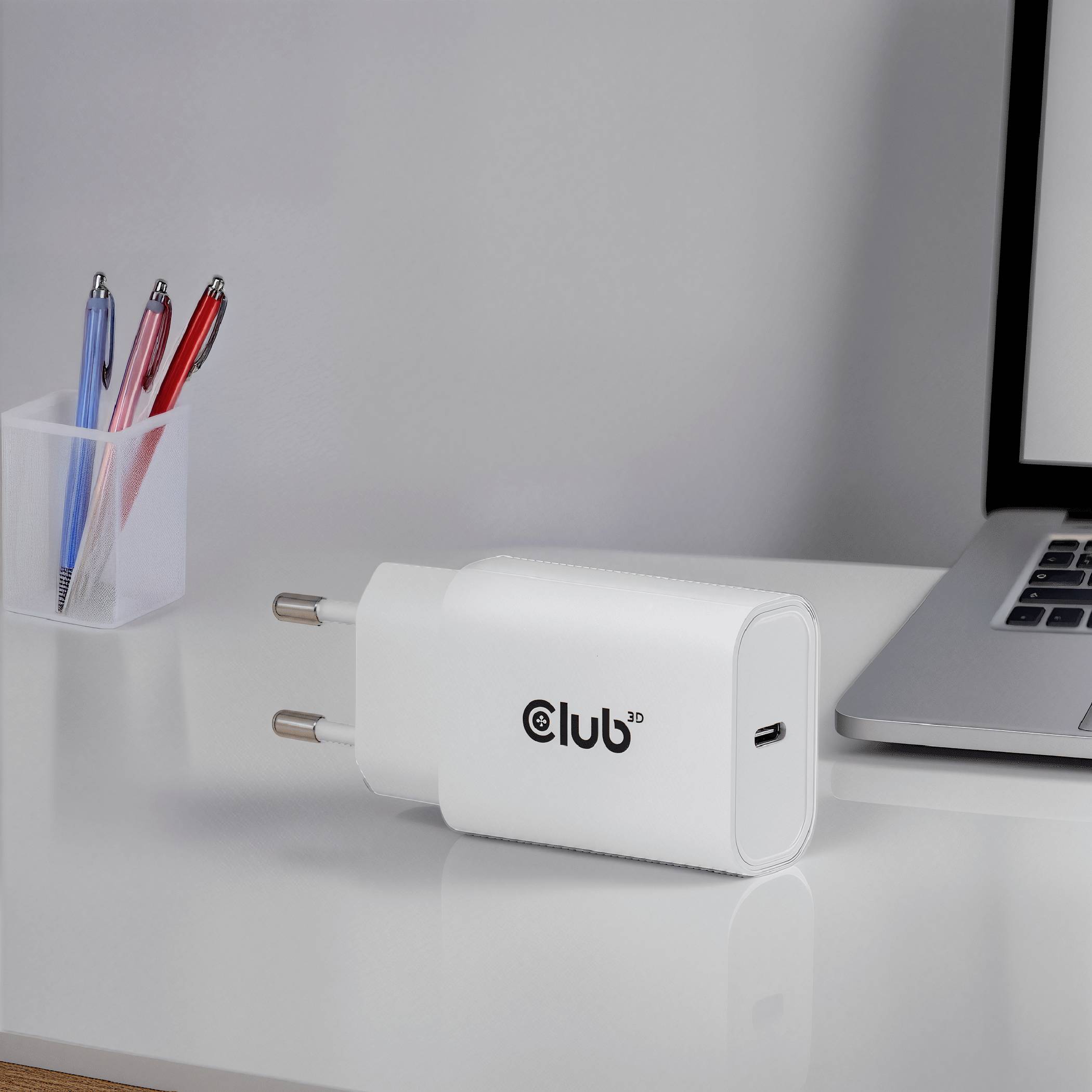 club3D CAC-3020 USB nabíječka, USB Power Delivery (USB-PD) , USB-C® zástrčka, 30 W, Power Delivery 3.0, bílá-2