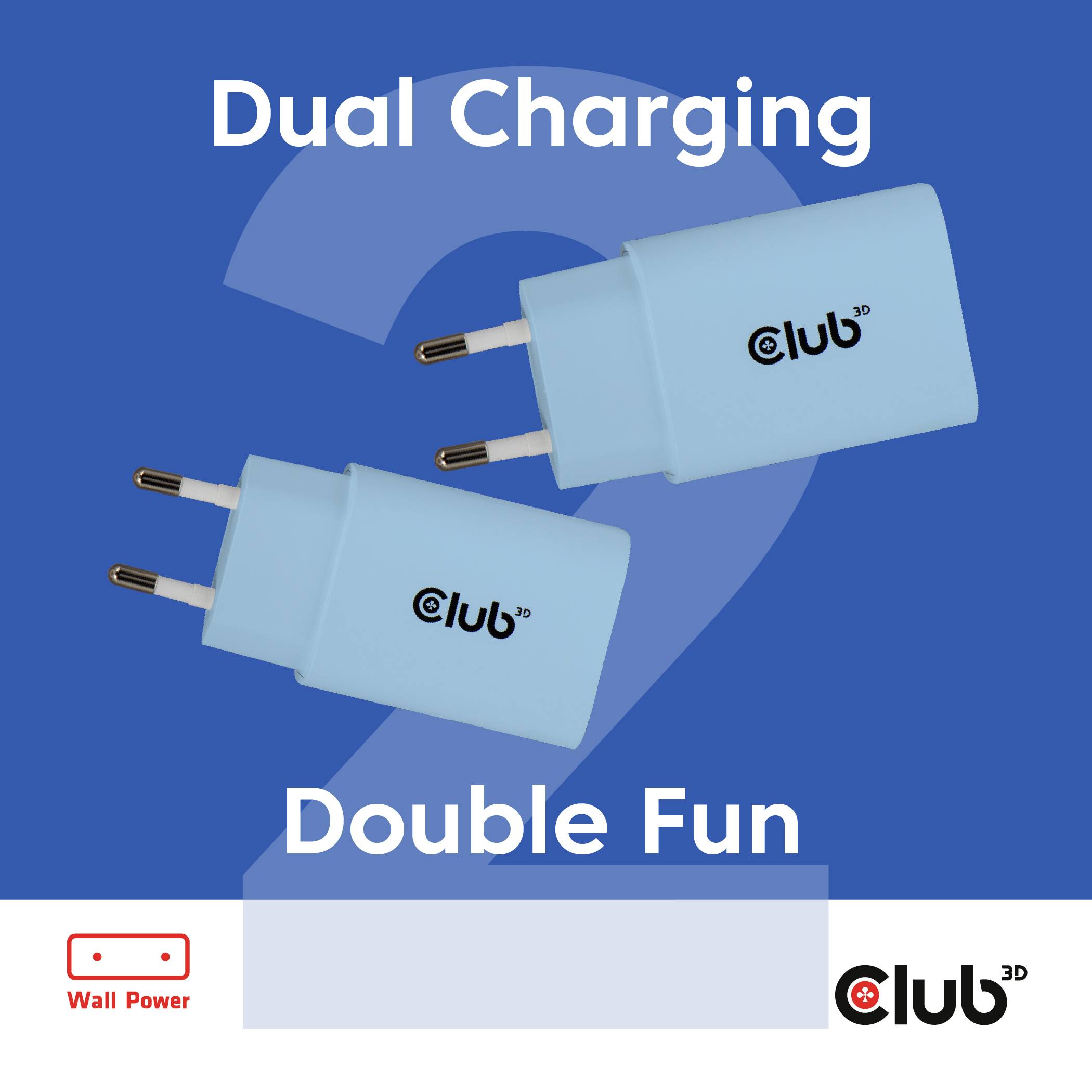 club3D CAC-3022 USB nabíječka, USB Power Delivery (USB-PD) , USB-C® zástrčka, 30 W, Power Delivery 3.0, modrá-4