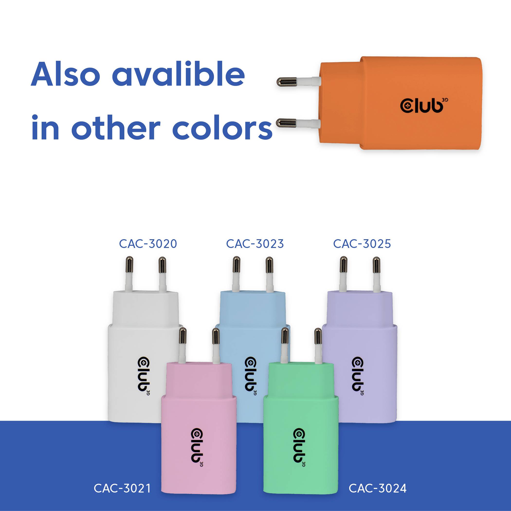club3D CAC-3023 USB nabíječka, USB-C® zástrčka, 30 W, Power Delivery 3.0, oranžová-8