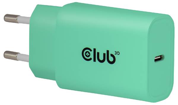club3D CAC-3024 USB nabíječka, USB-C® zástrčka, 30 W, Power Delivery 3.0, zelená