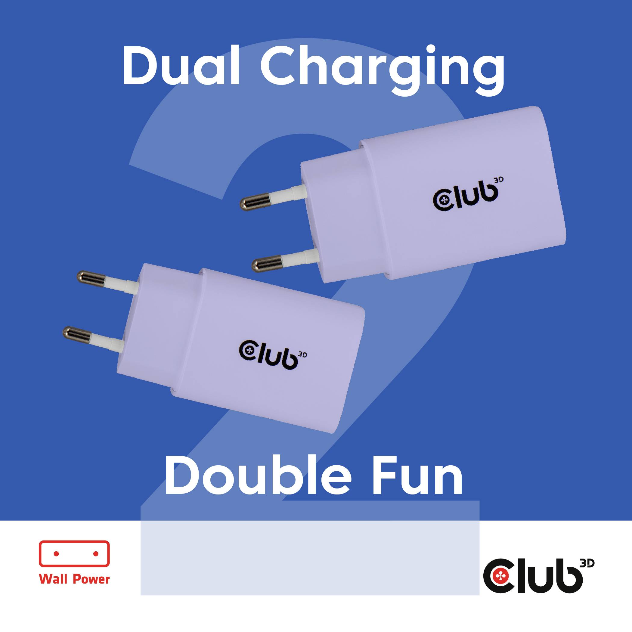 club3D CAC-3025 USB nabíječka, USB Power Delivery (USB-PD) , USB-C® zástrčka, 30 W, Power Delivery 3.0, fialová-2