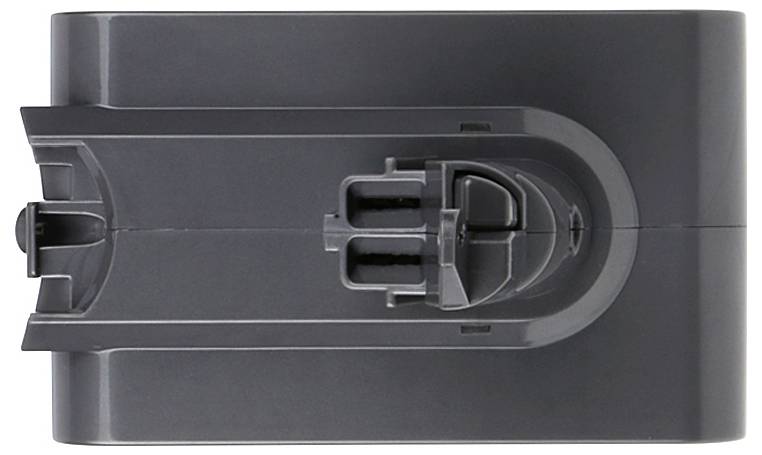 Šedý, obdélníkový akumulátorový pack s připojením nahoře uprostřed, pravděpodobně pro elektrické přístroje nebo nářadí.