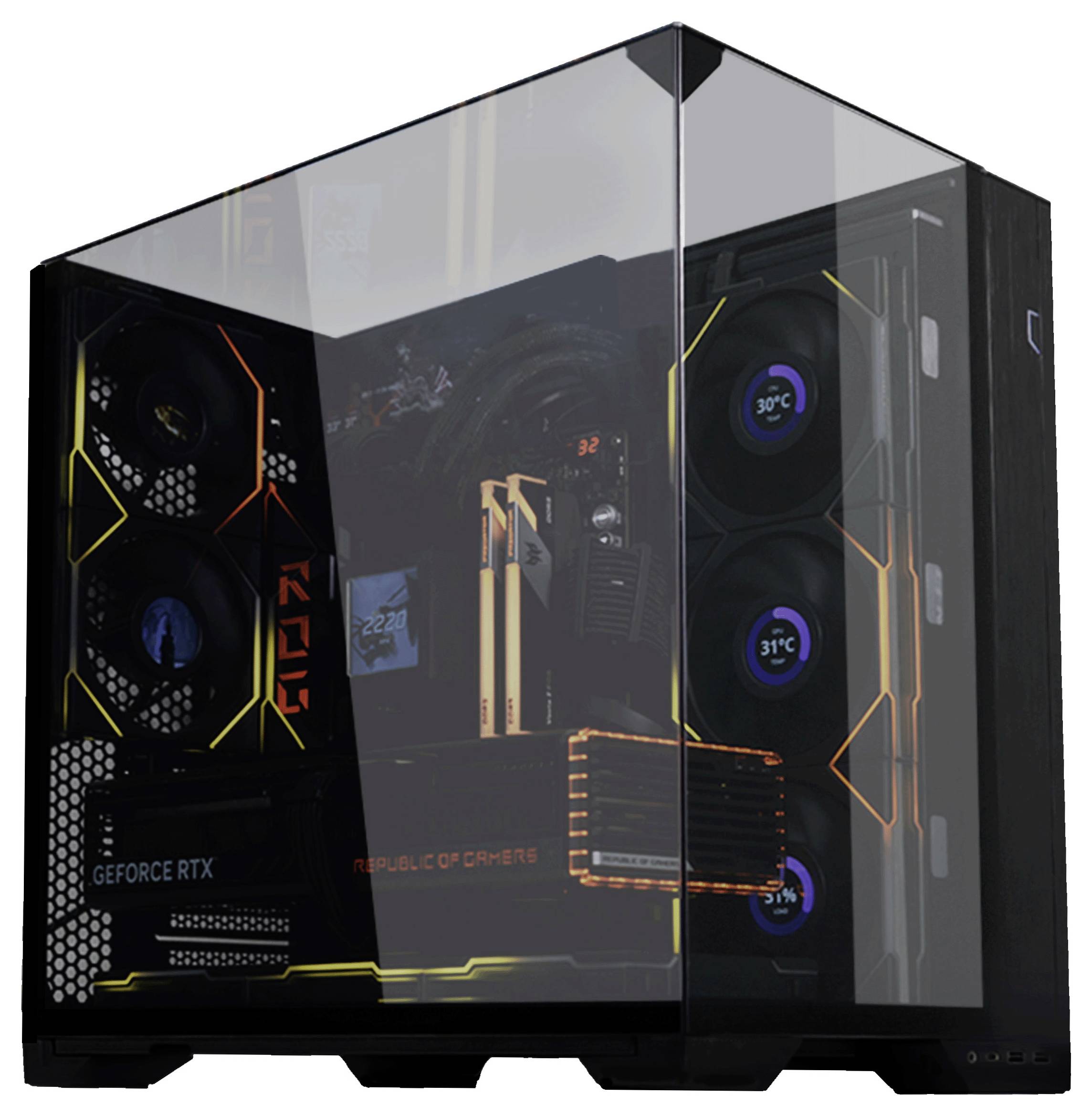 Phanteks O11VPX midi tower pouzdro, herní pouzdro, PC skříň černá-2