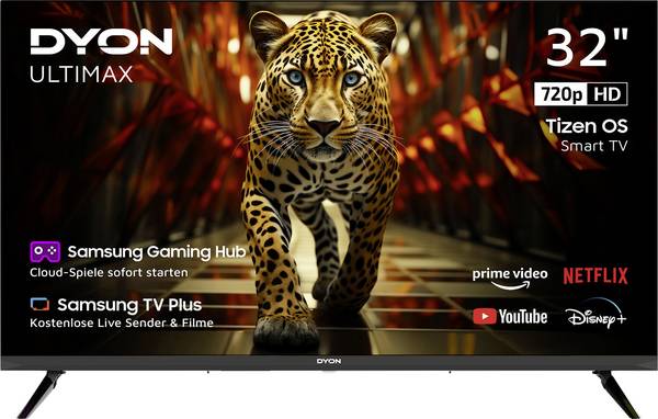 Dyon Ultimax 32H-TI-W LED TV, 80 cm 32 palec, F (A - G), DVB-C, DVB-S2, DVB-T, DVB-T2, HD ready, Smart TV, WLAN, černá