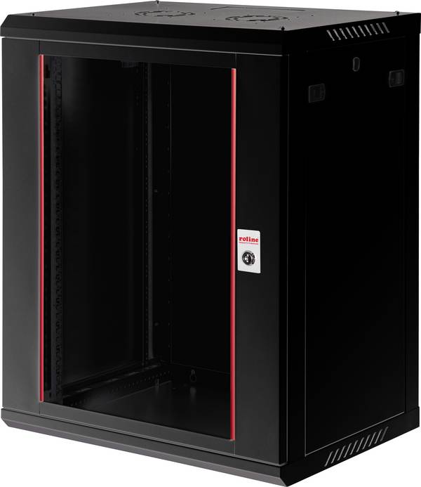 Roline  19" nástěnná rozváděcí skříň  (š x v x h) 600 x 912 x 450 mm 18 U černá
