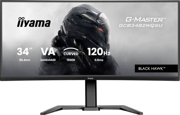 Iiyama GCB3482WQSU-B1 LED monitor 86.4 cm (34 palec)3440 x 1440 Pixel, 21:9, 0.6 ms, VA LED