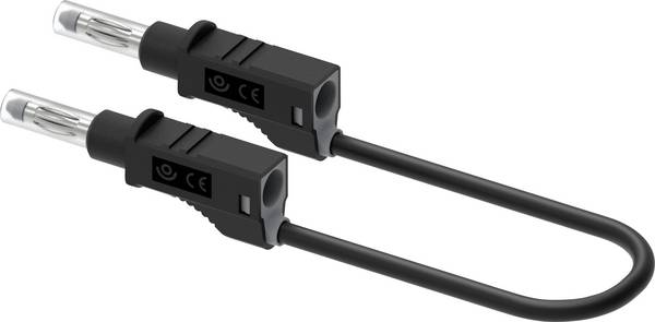 Electro PJP 2211/600V-CD1-100N měřicí kabel banánková zástrčka  100 cm černá 1 ks