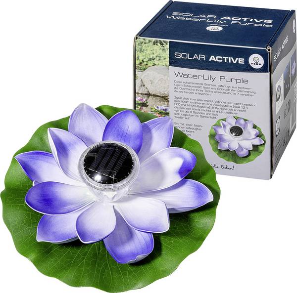 FIAP 3206-2 SOLAR ACTIVE WaterLily Purple solární dekorativní osvětlení květina   LED pevně vestavěné LED  nachová