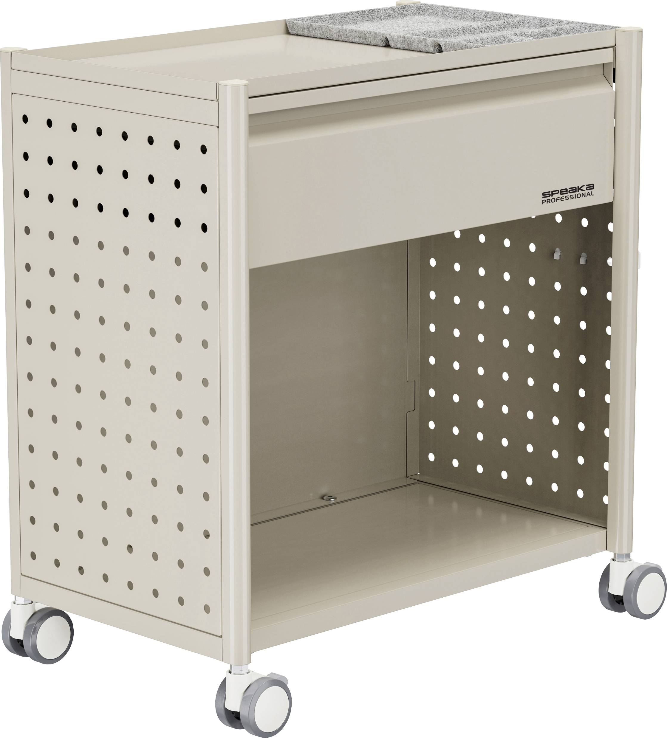 SpeaKa Professional Kontejnery na kolečkách světle hnědá (š x v x h) 30 x 54.5 x 50 cm Počet zásuvek: 1 SP-13660888 SP-M-0