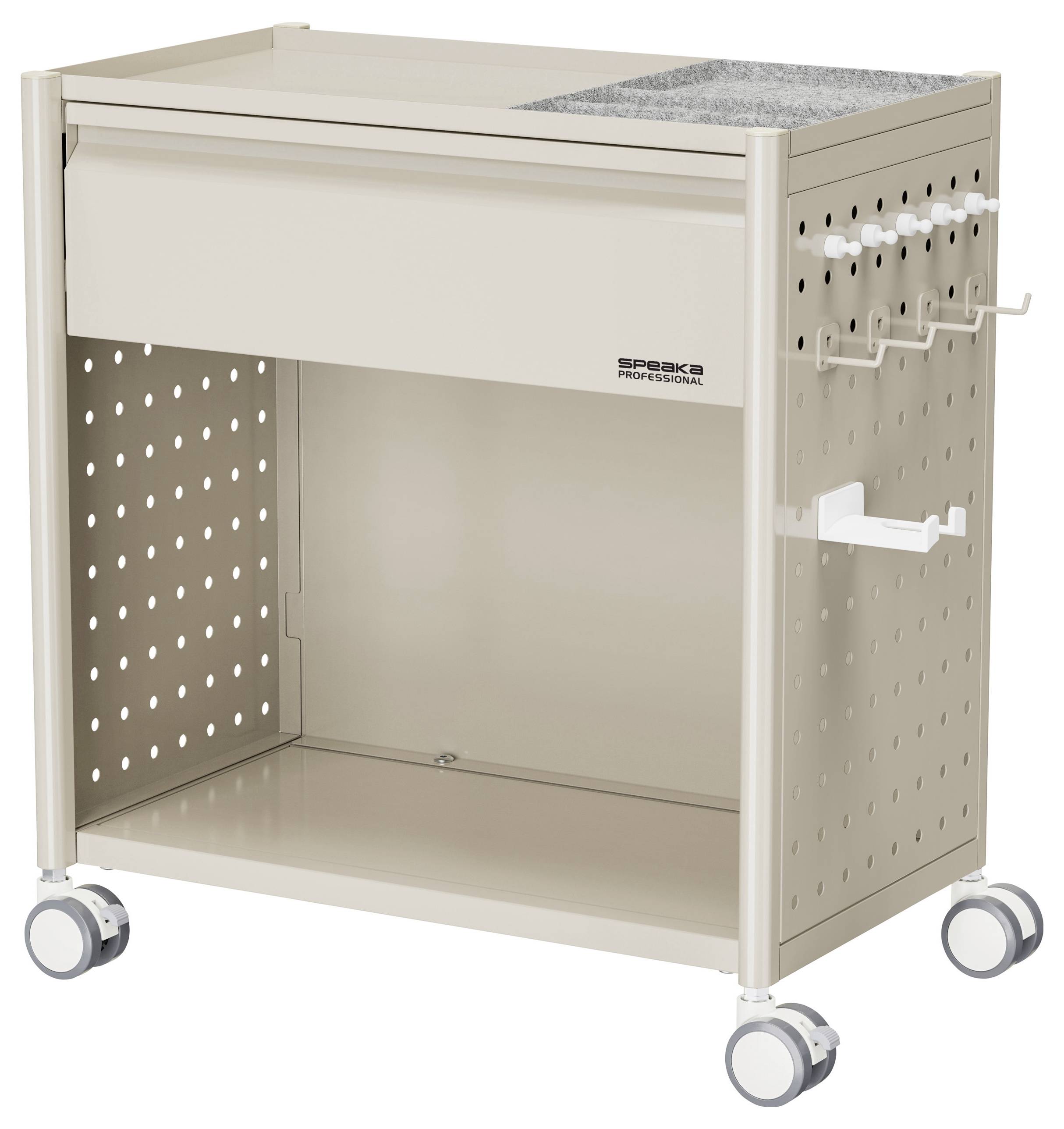 SpeaKa Professional Kontejnery na kolečkách světle hnědá (š x v x h) 30 x 54.5 x 50 cm Počet zásuvek: 1 SP-13660888 SP-M-1