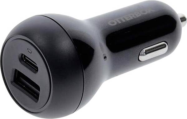 Otterbox  Dobíjecí stanice pro automobily, Rychlonabíječka, USB Power Delivery (USB-PD) , USB A, USB-C®, 20 W, PPS, Power Delivery 3.0, černá