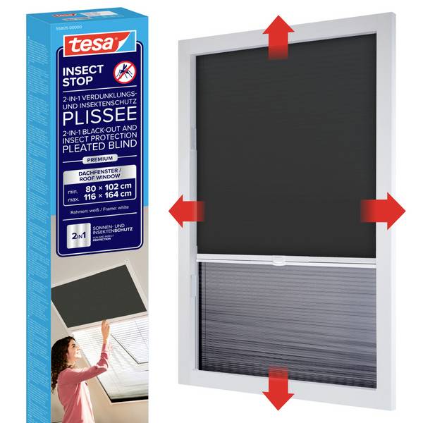 tesa Insect Stop 55805-00000-00 Síť proti hmyzu pro střešní okno   (š x v) 1.16 m x 1.64 m antracitová 1 ks