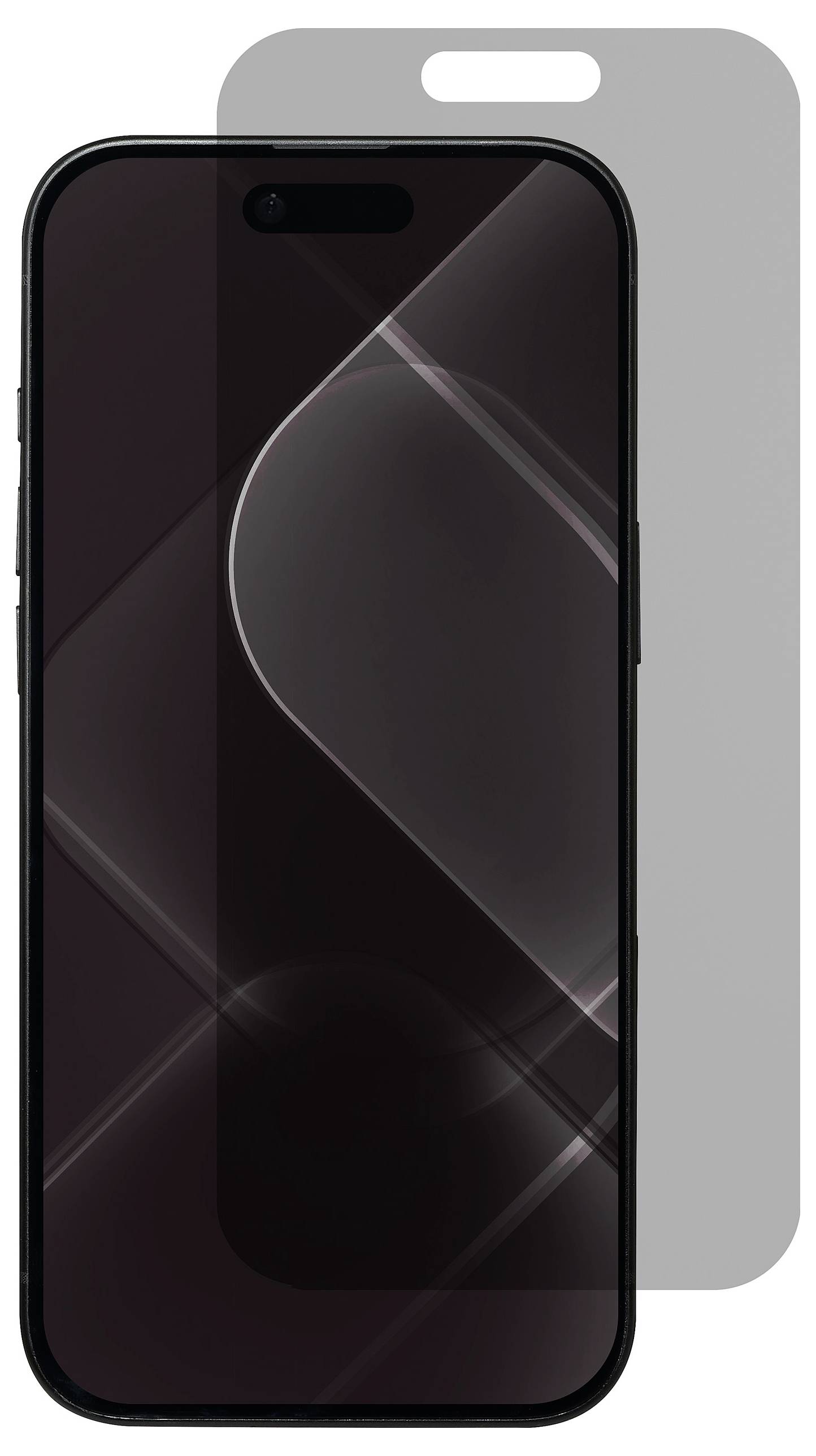 Smartphone s zakřiveným displejem na hranách a tenkým, obdélníkovým krytem, zvýrazněný na bílém pozadí.