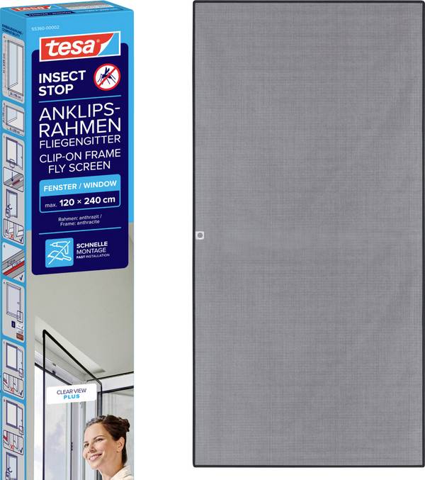 tesa Insect Stop 55360-00002-00 síť proti hmyzu   (š x v) 1.2 m x 2.4 m antracitová 1 ks